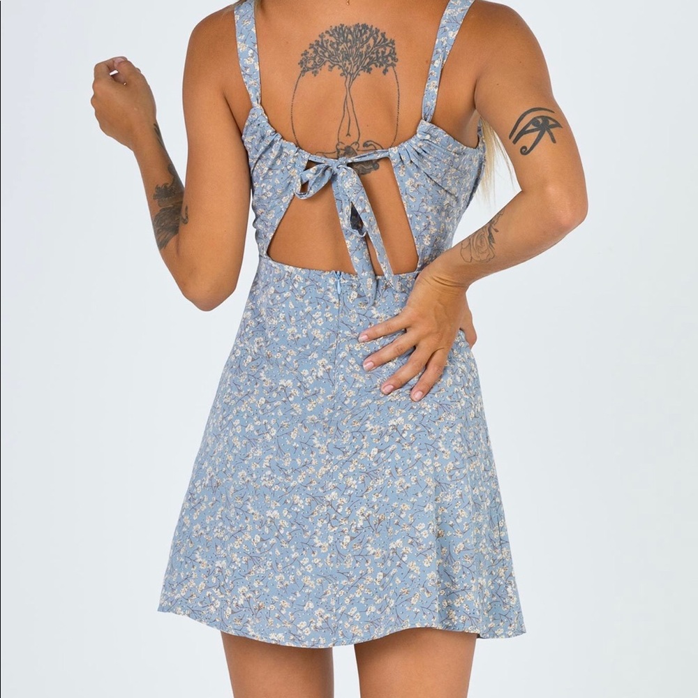 Kailee mini dress blue floral